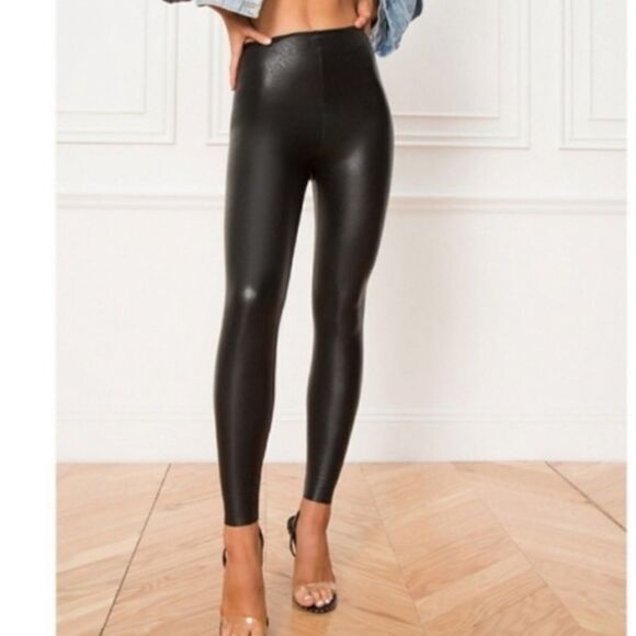 COMMANDO Control Legging Women Medium Faux Leather Extra High Waist Black - Picture 1 of 7